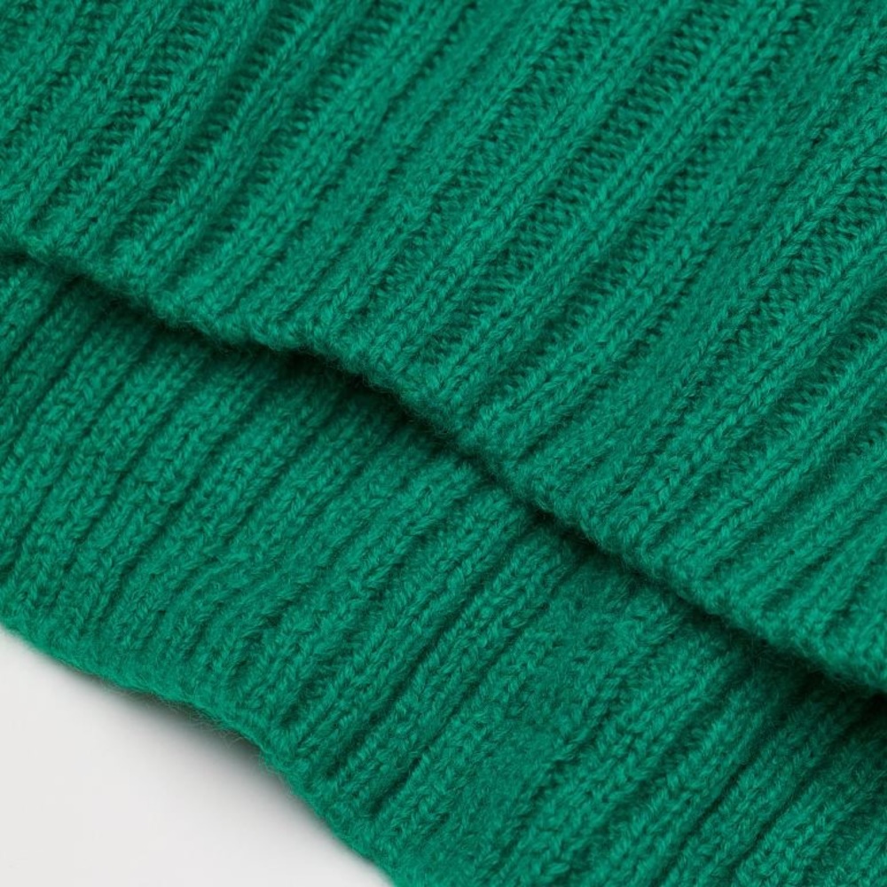 NWT Green Cropped Ribbed Knit Turtleneck Sweater | H&M - Picture 11 of 15